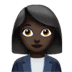 👩🏿‍💼 woman office worker: dark skin tone display on Apple